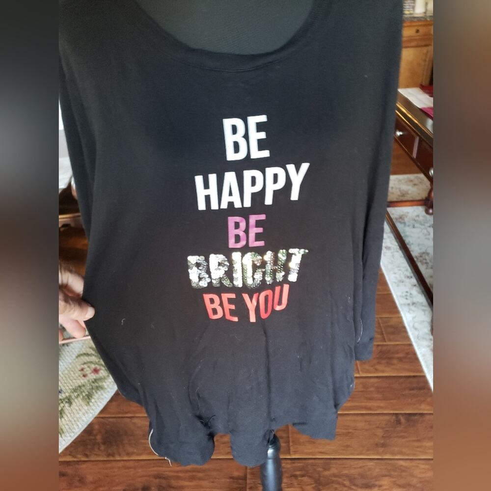 Chico's 4 or XXL black extra heavy shirt